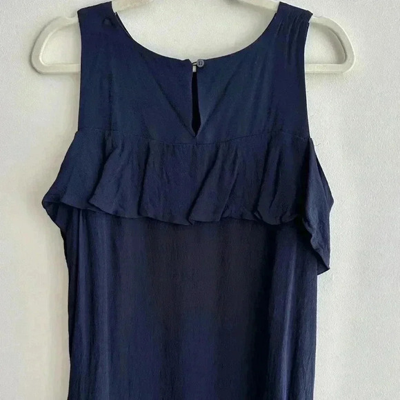 LOFT Cold Shoulder Ruffle Blouse, Floral Embroidered Top, Size Medium - Picture 14 of 16